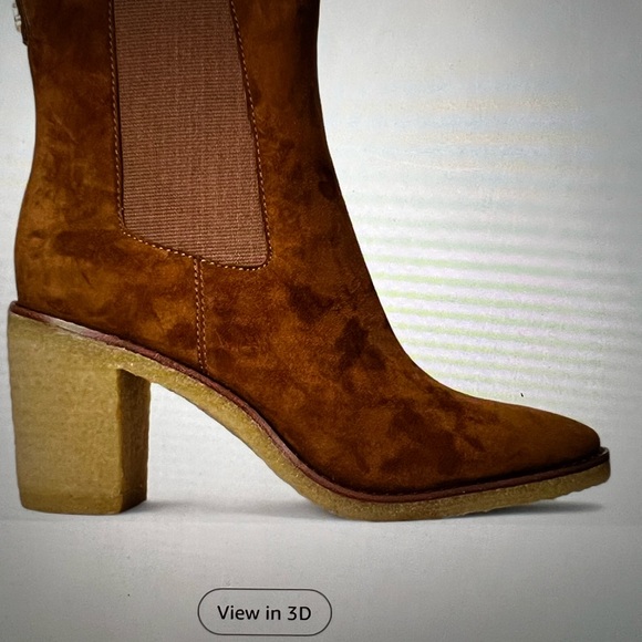 Lauren by Ralph Lauren Marianna boot- Elegant Tan Heeled Boots NWTB - Picture 7 of 9